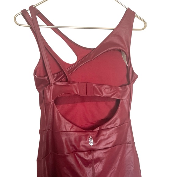 Free People In My Orbit One-Piece in Burgundy Red NWOT by - Picture 6 of 8